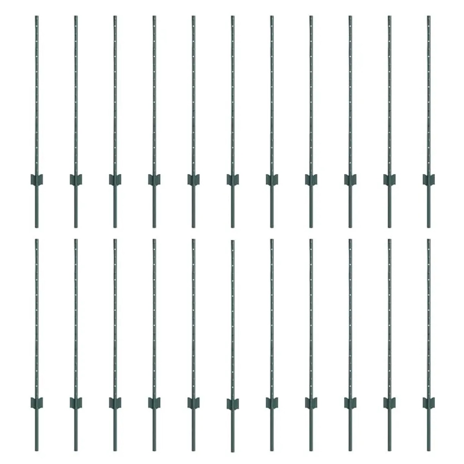 vidaXL Zaunpfosten 22 Stk Grün 140 cm Stahl 3335918 günstig online kaufen