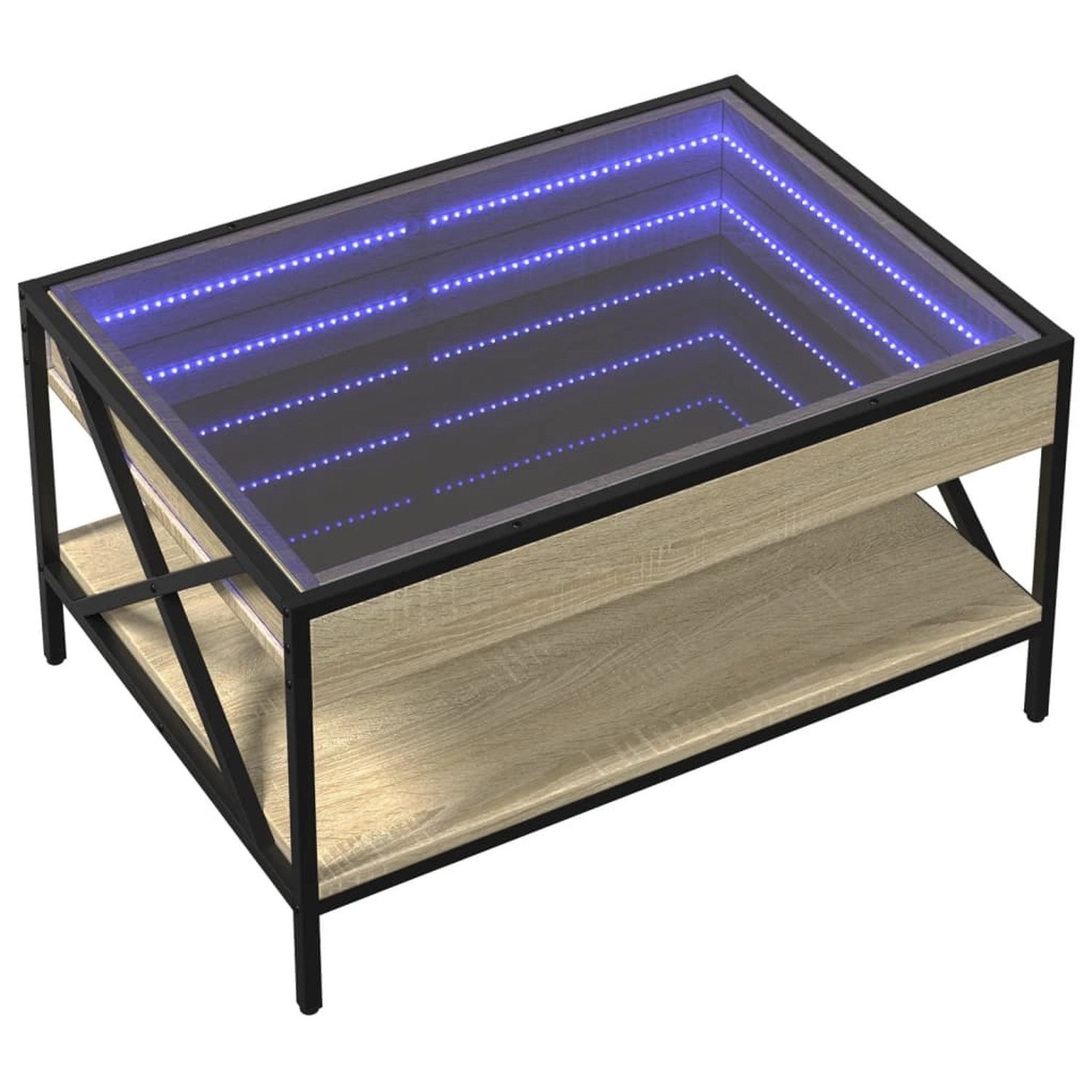 vidaXL Couchtisch mit Infinity-LED Sonoma-Eiche 70x50x38 cm 847703 günstig online kaufen