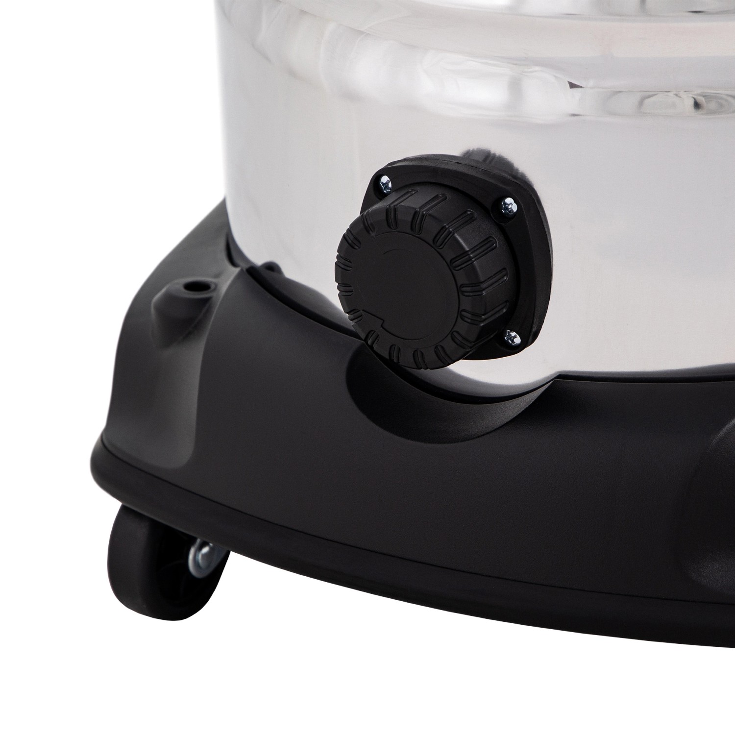 Detailaufnahme Hyundai Nass-Trockensauger VCWD1630E: Drehknopf und Rad.