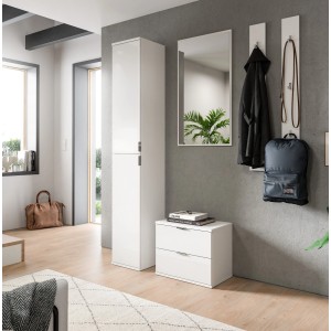 Inn.Furn Garderoben-Set 5-teilig in Weiß Hochglanz 153 cm SystemX