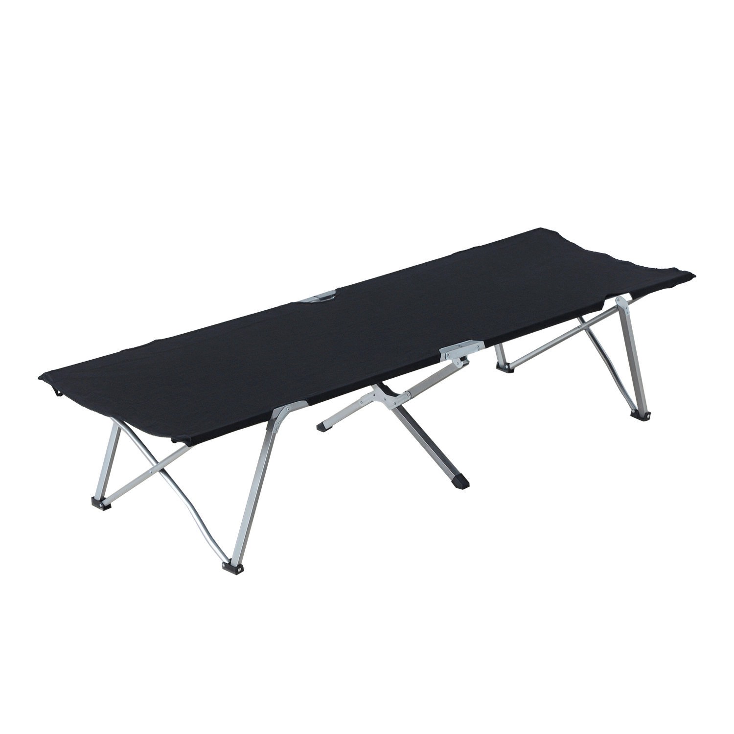 Outsunny Feldbett Campingbett Metall Oxford Schwarz L193 x B64 x H40cm günstig online kaufen
