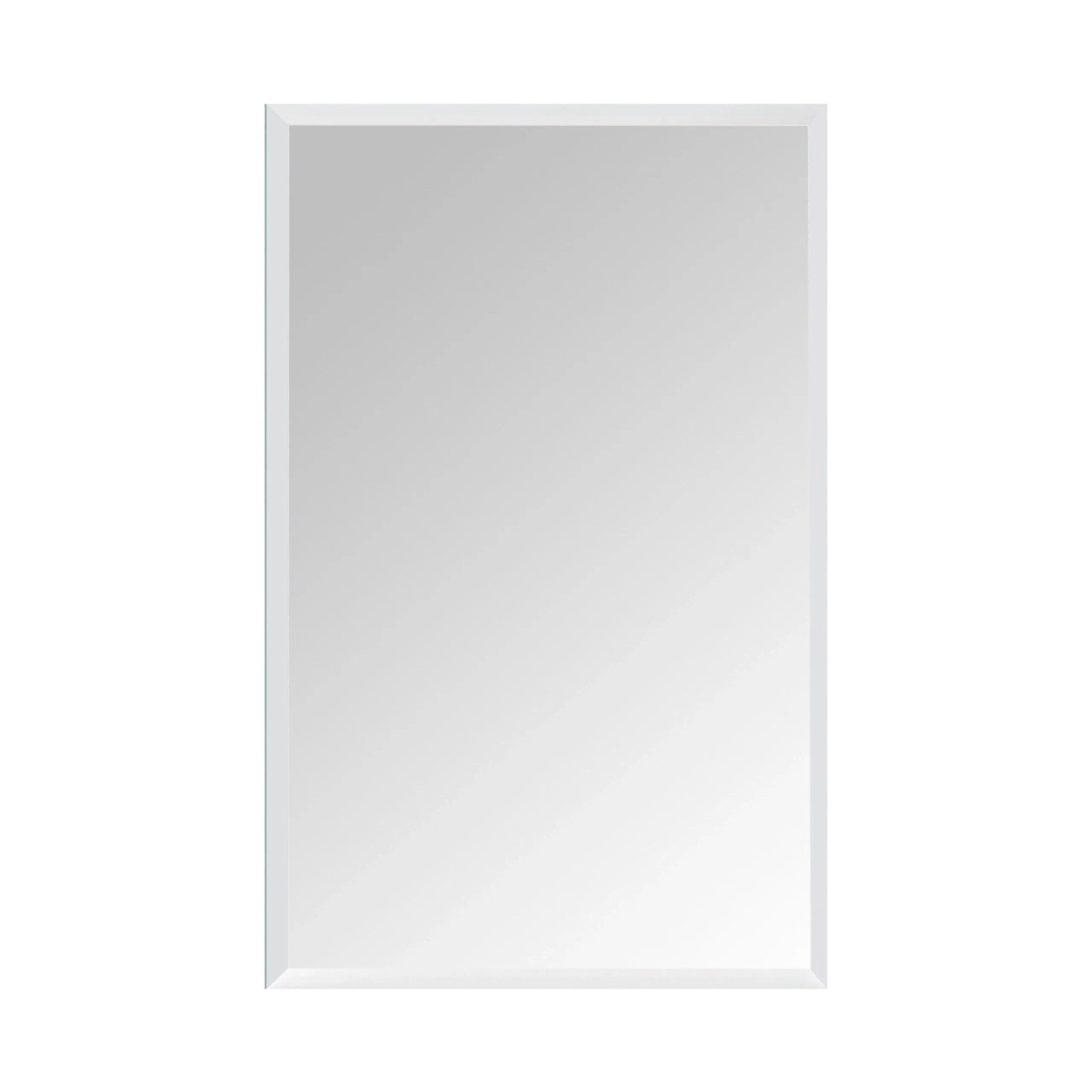 Relaxdays Wandspiegel Glas Transparent Rahmenlos Facettenschliff Aufhängbar 40 cm x 60 cm