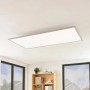 Dimmbares, weißes Lindby LED Panel Stenley mit Leselampe, 1-flammig, für die Küche.