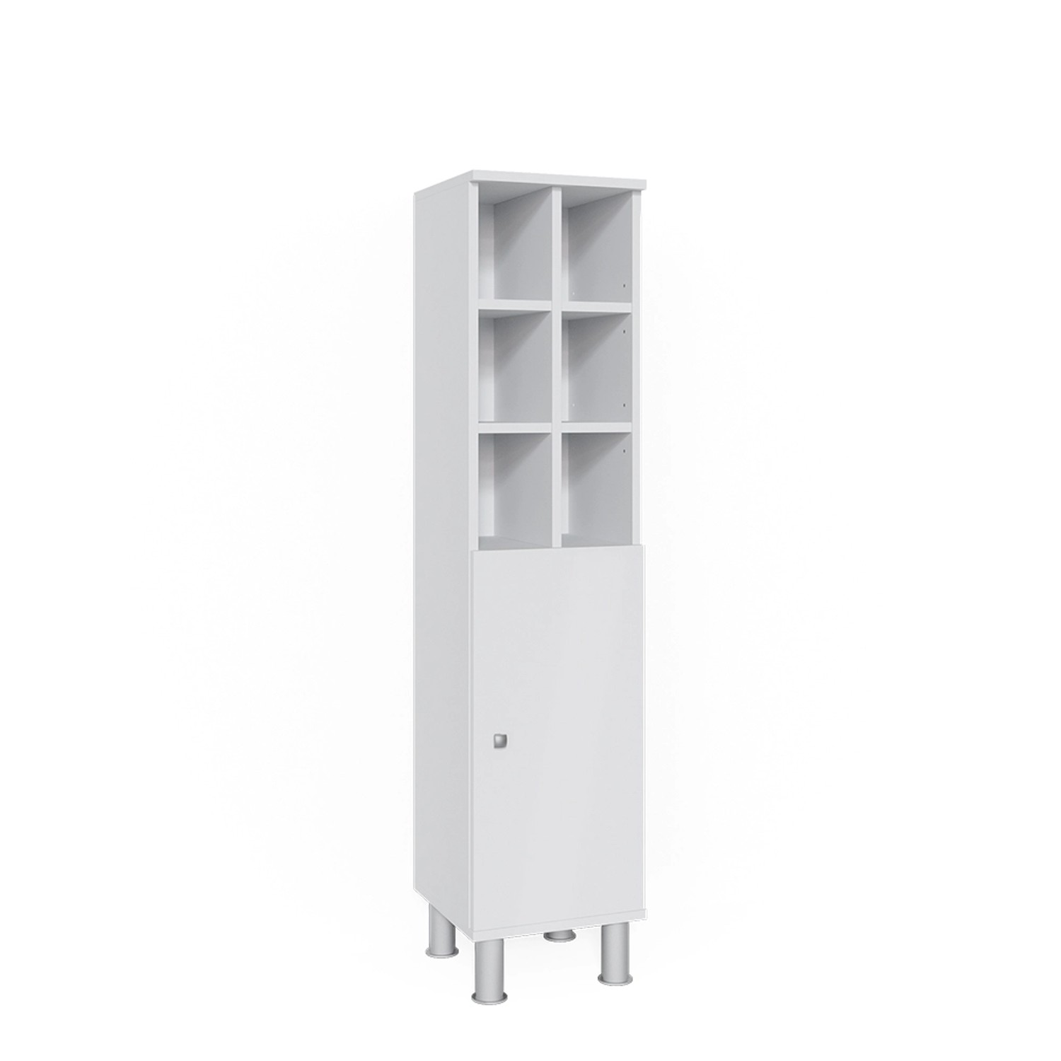 Vicco Midischrank Fynn Weiß 30 x 131 cm Große Tür