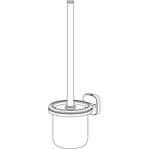 Tiger WC-Bürstengarnitur Ramos, Edelstahl gebürstet, zur Wandmontage im Badezimmer.