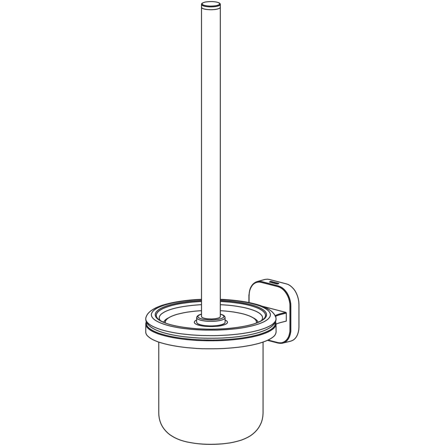 Tiger WC-Bürstengarnitur Ramos, Edelstahl gebürstet, zur Wandmontage im Badezimmer.