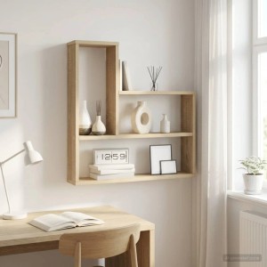 vidaXL Wandregal Sonoma-Eiche 60 x 11 x 60 cm Holzwerkstoff 8012166