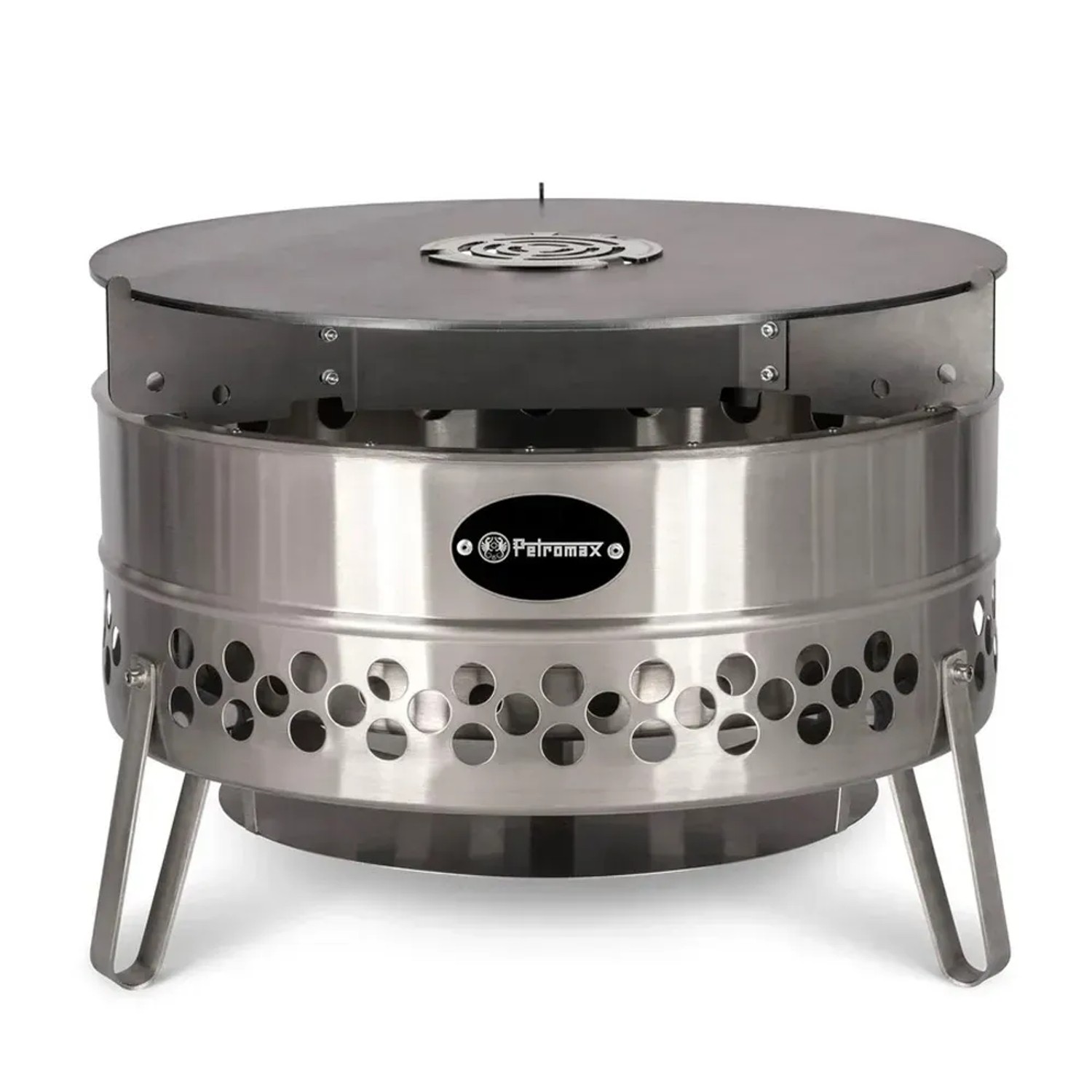 Petromax Grillplatte für Feuerschale Tyropit/Pyron, anthrazit. Robuste Stahlplatte für optimales Grillen.