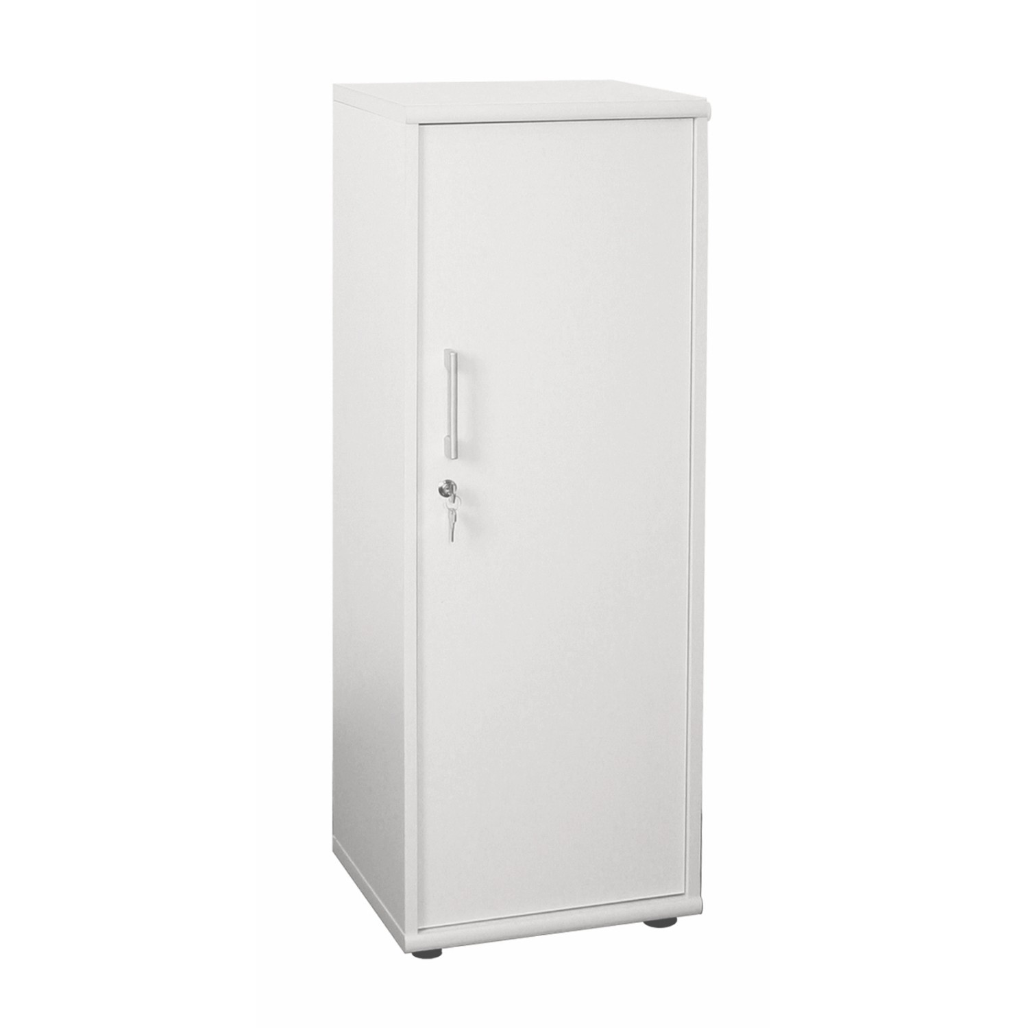 PROREGAL Aktenschrank Tiger Slim HxBxT 110 x 40 x 34 cm 3 Fächern & 1 Flügeltür Weiß