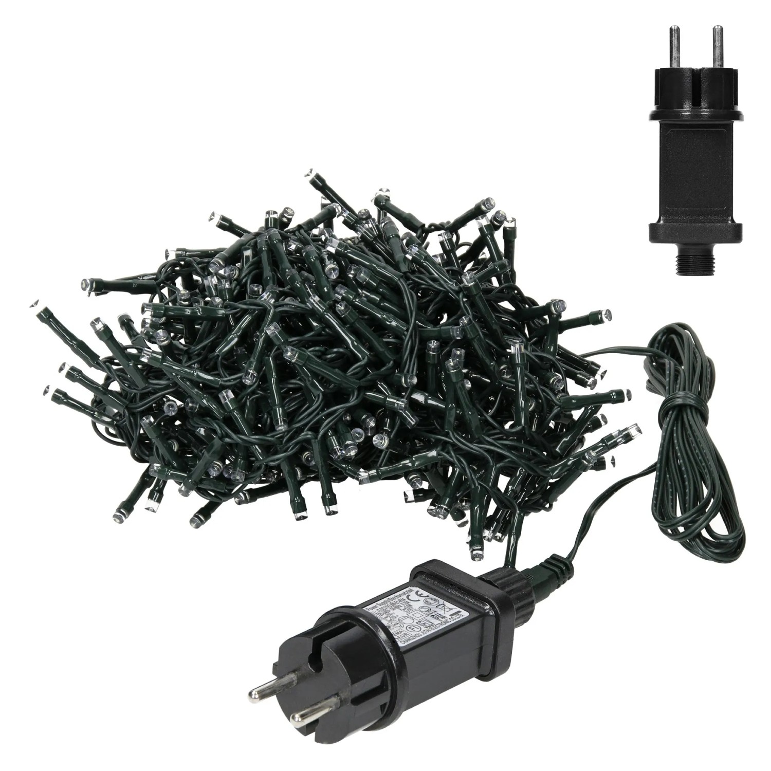 ECD Germany LED Lichtervorhang, 6m, 180 warmweiße LEDs, Eiszapfen-Lichterkette für Weihnachtsbeleuchtung.