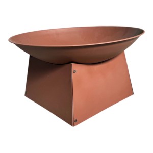 Jet-Line Feuerstelle Pueblo, Ø 58 cm, Rostoptik. Metall Feuerschale für Garten & Terrasse.