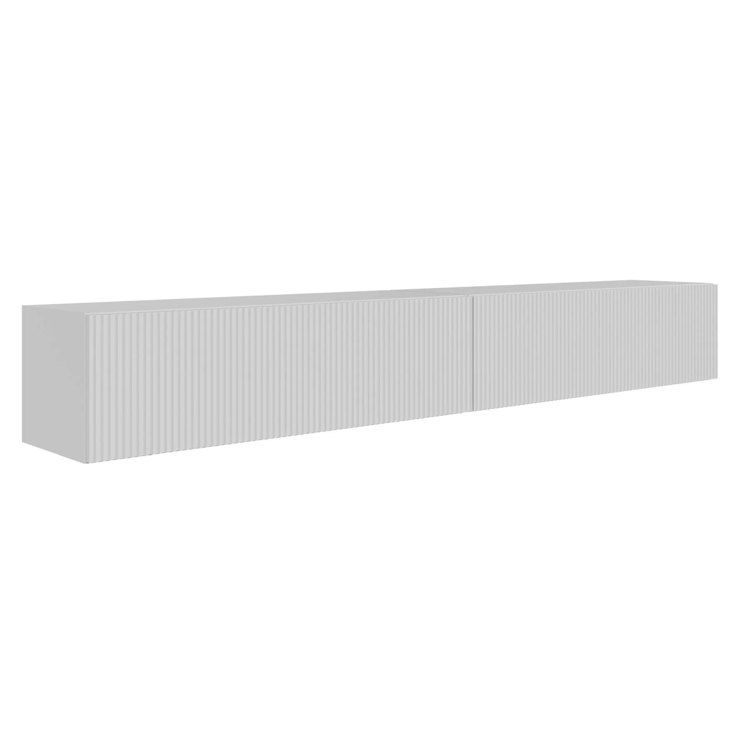 Selsey TV-Hängeboard Veldio mit Lamellenfront 200 cm Weiß