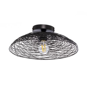 Lindby Deckenlampe Thorian 10020800 Design Modern in Schwarz aus Metall 1-flammig E27 Wohnzimmerleuchte