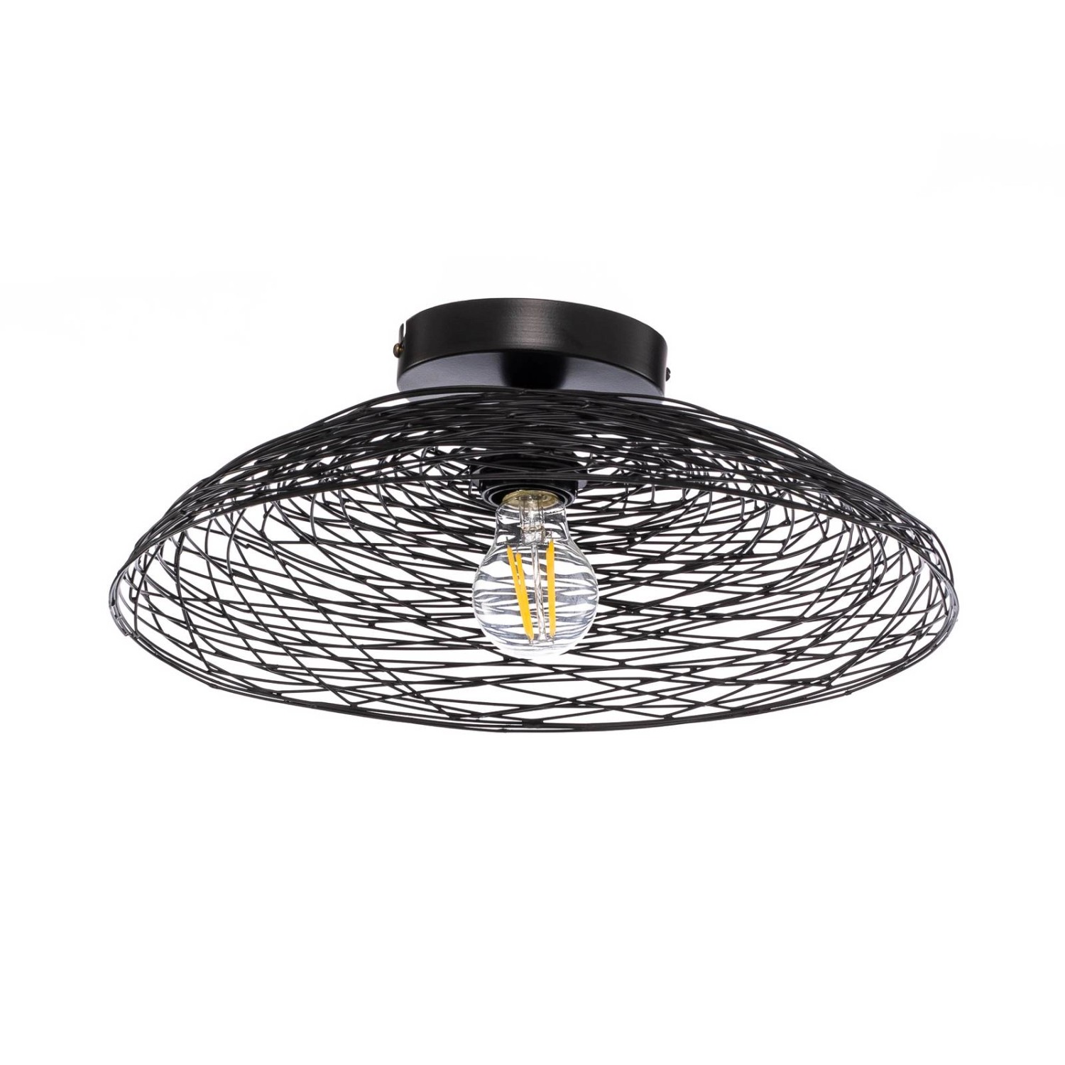 Lindby Deckenlampe Thorian 10020800 Design Modern in Schwarz aus Metall 1-flammig E27 Wohnzimmerleuchte