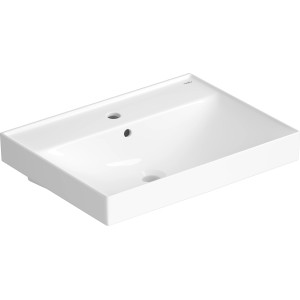 Weißes baliv Hampton Handwaschbecken (60,5 cm) für Wand- oder Aufsatzmontage.