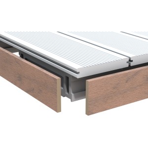 Dreamdeck Abschlussleiste WPC Bicolor Mandel, 1x8x200cm für Terrassendielen.