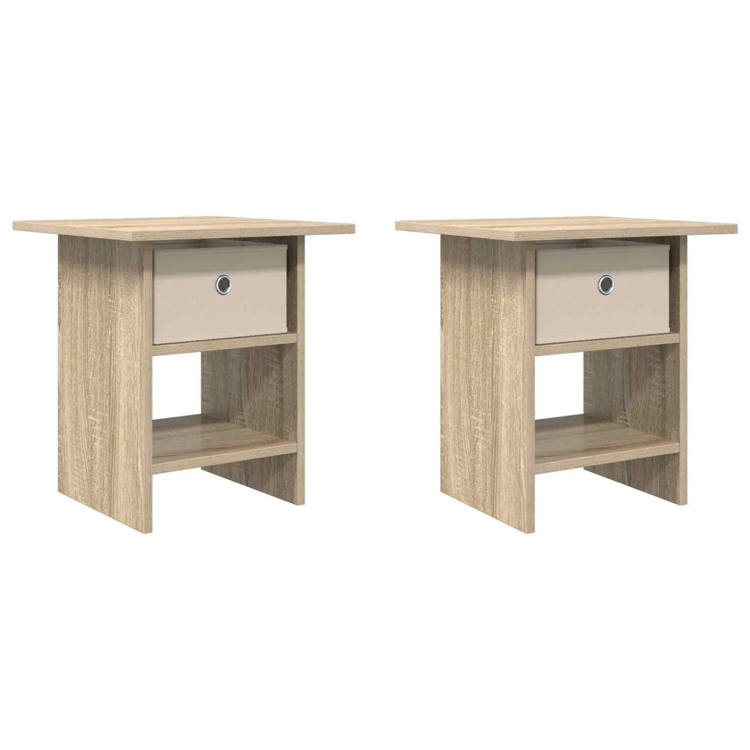 vidaXL Nachttisch 2 Stk Sonoma-Eiche 41 x 40 x 45 cm Holzwerkstoff 8000441