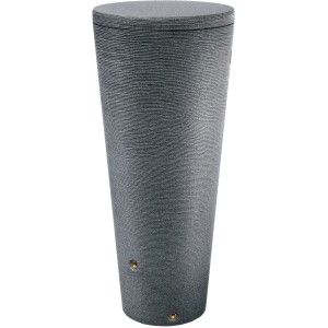 Arves Regentonne Tubo 320 l in Granit-Optik für die Gartenbewässerung.