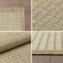 Ayyildiz Outdoor-Teppich Giza beige, 80x150cm, Detailansichten der Sisal-Optik und Struktur.