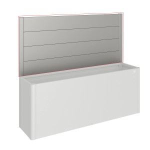 Biohort Sichtschutz Hochbeet, Quarzgrau-Metallic, 91x398cm, Zubehör für Hochbeete.