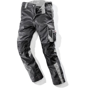 Bullstar Worxtar Arbeitshose in Schwarz, Größe 48, mit praktischen Taschen und verstärktem Kniebereich.