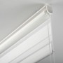 Gardinia Doppelrollo EasyFix, 90x150 cm, weiß, mit transparenten und blickdichten Streifen.