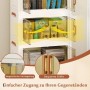 Costway Aufbewahrungsbox mit Deckel 70 L x 3 Stapelboxen Transparent_4