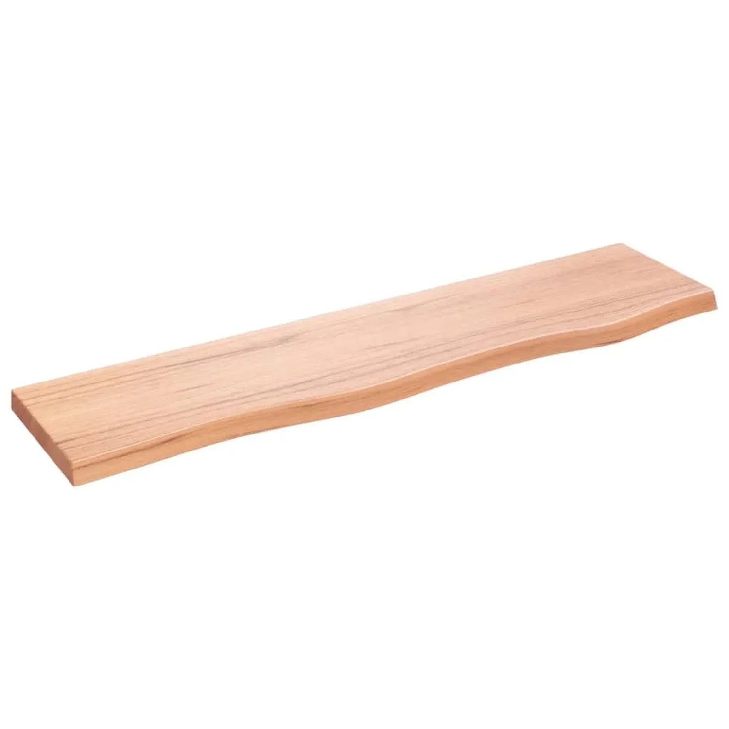 vidaXL Wandregal Hellbraun 80x20x2 cm Massivholz Eiche Behandelt 363659