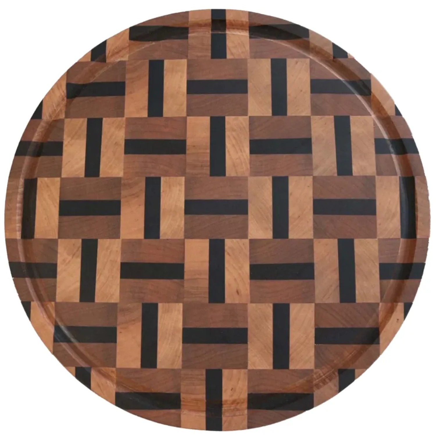 DELUKE Schneidebrett Holz Groß OELI KLINGENSCHONEND 28cm Ø Birkenholz Brett Holzbrett Küchenbrett Servierbrett Rund