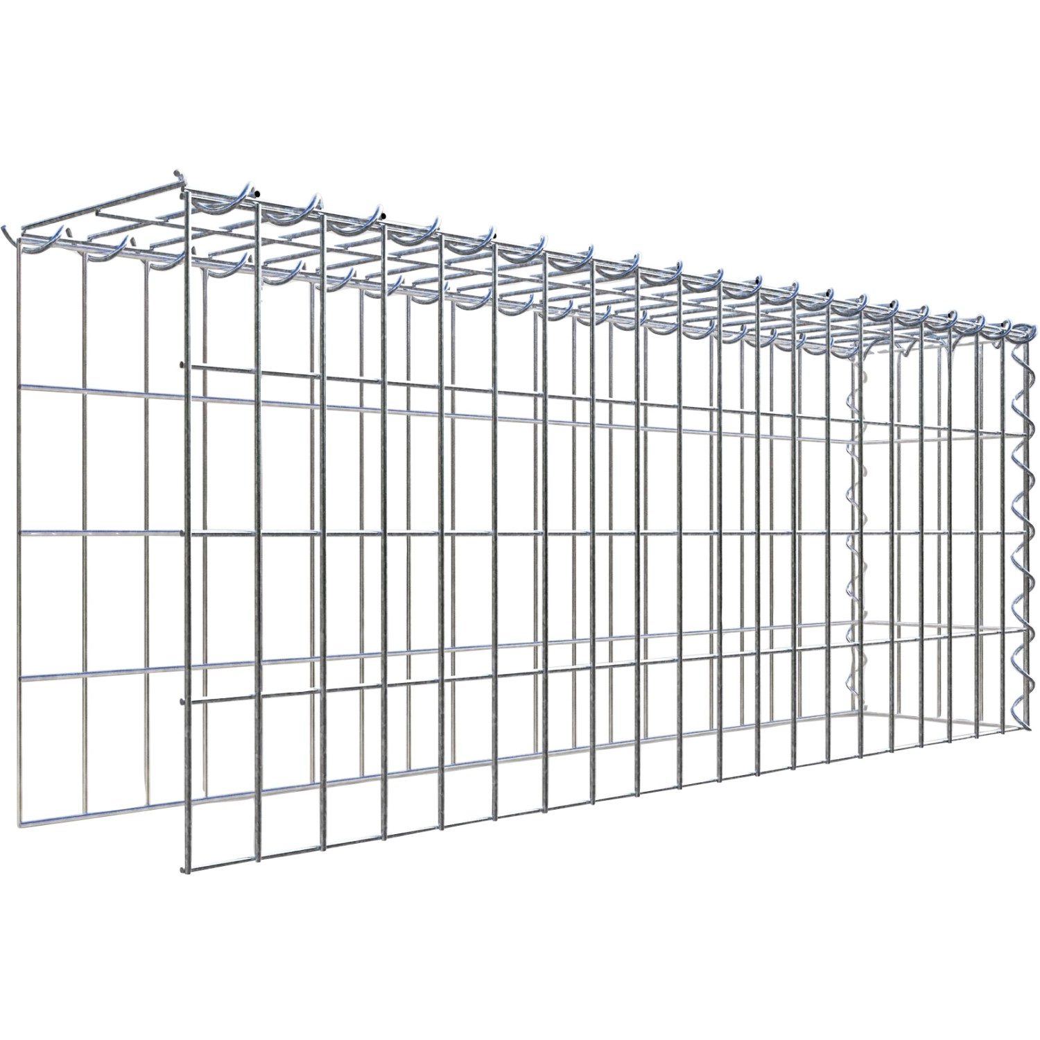 Gabiona Gabione-Anbaukorb Typ 4 40 x 100 x 20 cm Maschenw 5 x 10 cm