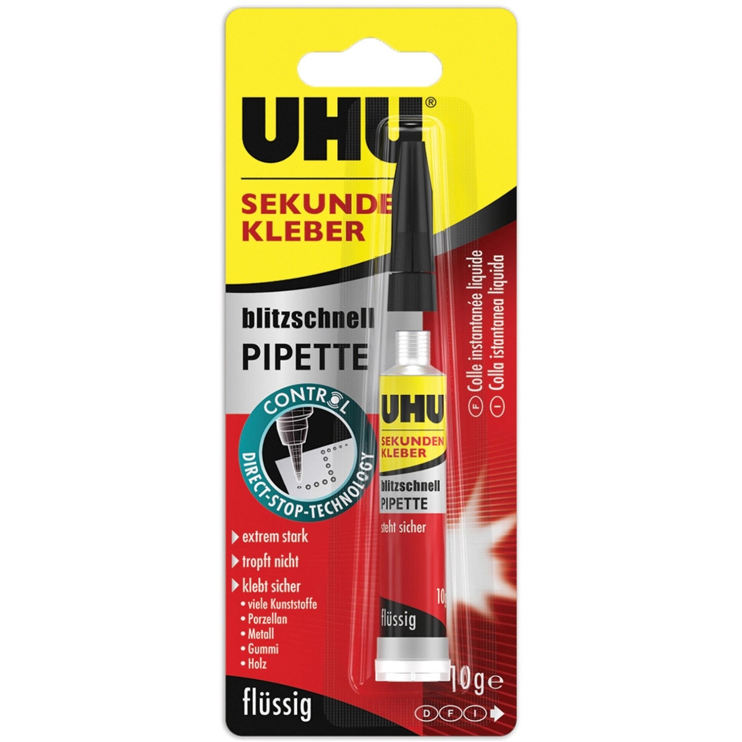 Uhu Sekundenkleber Blitzschnell Pipette 10 g