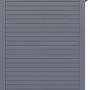 Anthrazitfarbener Bertilo Gartenschrank Box Bike aus FSC®-Holz, Seitenansicht.