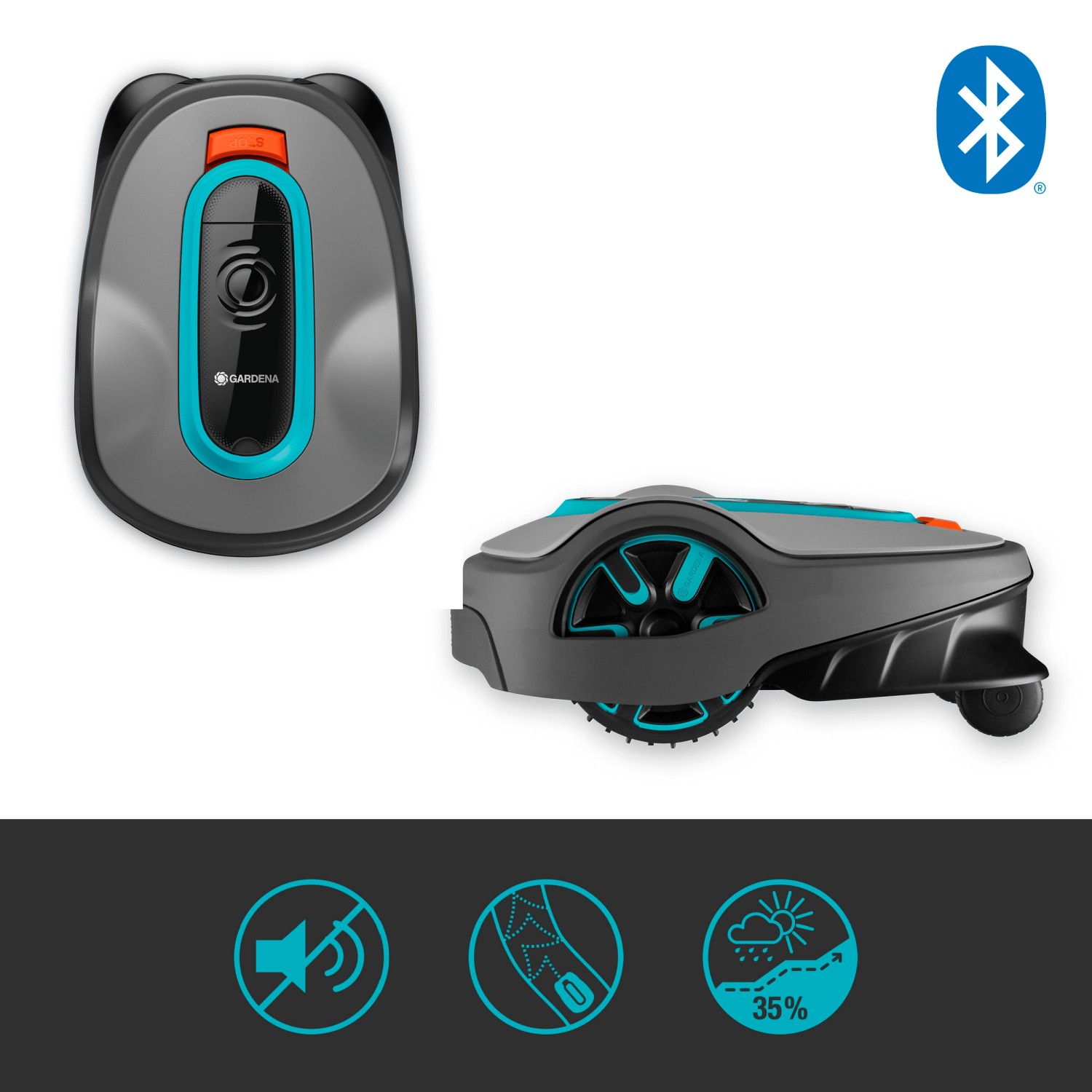 Gardena Sileno life 750 Mähroboter: Leiser Rasenmäher-Roboter für Flächen bis 750 m² mit Bluetooth.