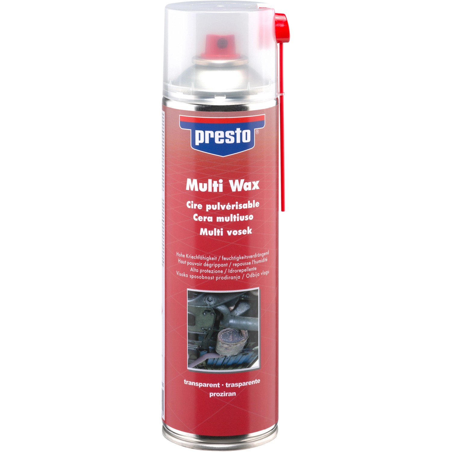 Presto Multi Wax 500ml Spraydose für Lackreparatur und Korrosionsschutz.