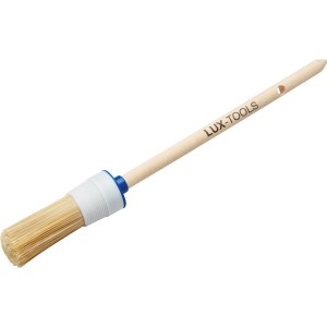 LUX-TOOLS Ringpinsel Gr. 6 mit Holzgriff und Polyesterborsten für präzise Malerarbeiten.