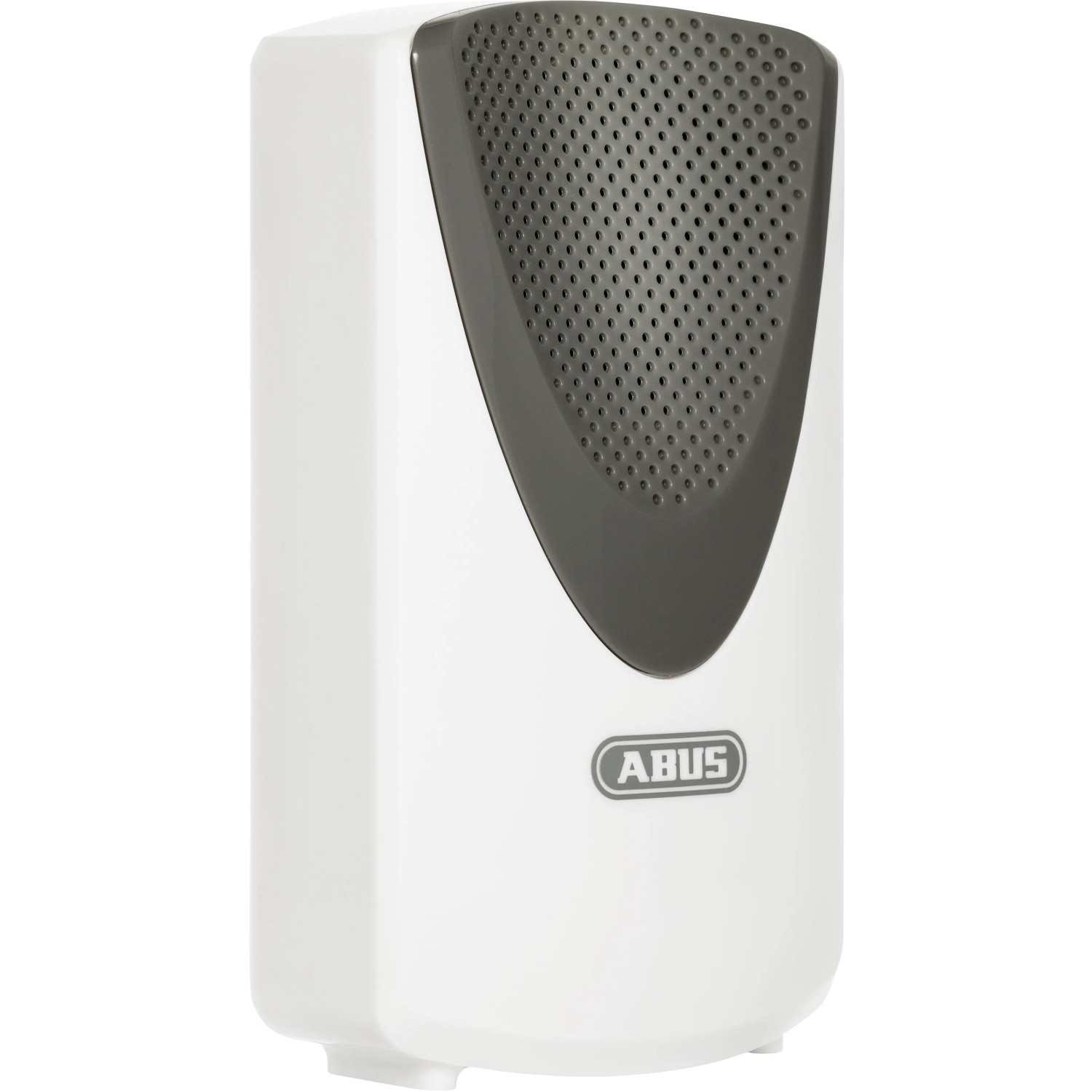 Abus Funk-Türgong Smartvest, weiße Alarmanlage mit Lautsprechergitter.
