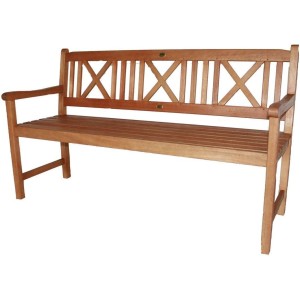 Sedex Gartenbank Aalborg, 3-Sitzer aus Echtholz in Natur, für den Garten.