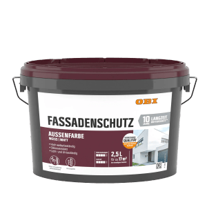 OBI Fassadenschutz Aussenfarbe Weiß Matt 2,5 l