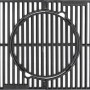Jamestown Grillrost, modular, für KNOX 2 Brenner Gasgrill. Gusseisenrost mit rundem Einsatz für Zubehör.