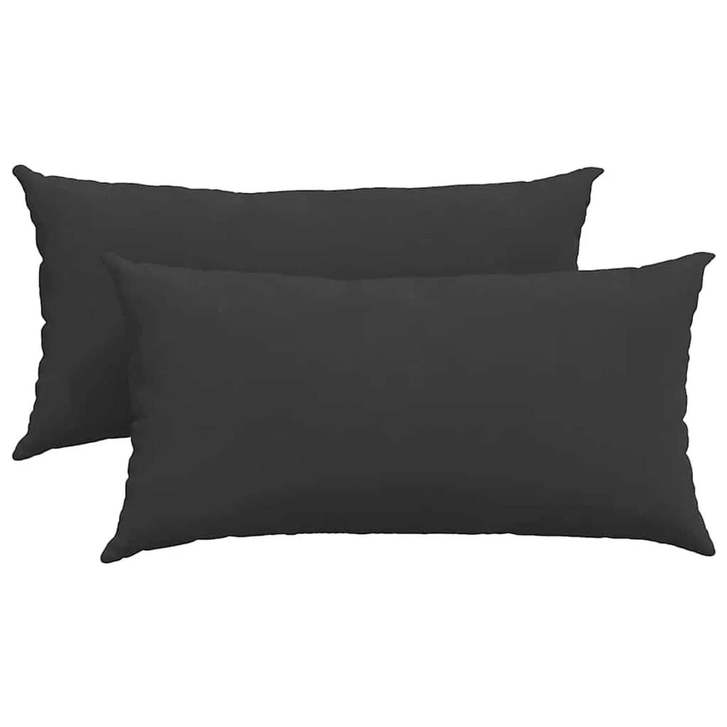 vidaXL Sofakissen 2 Stück Schwarz 80 x 40 cm Stoff 42013728