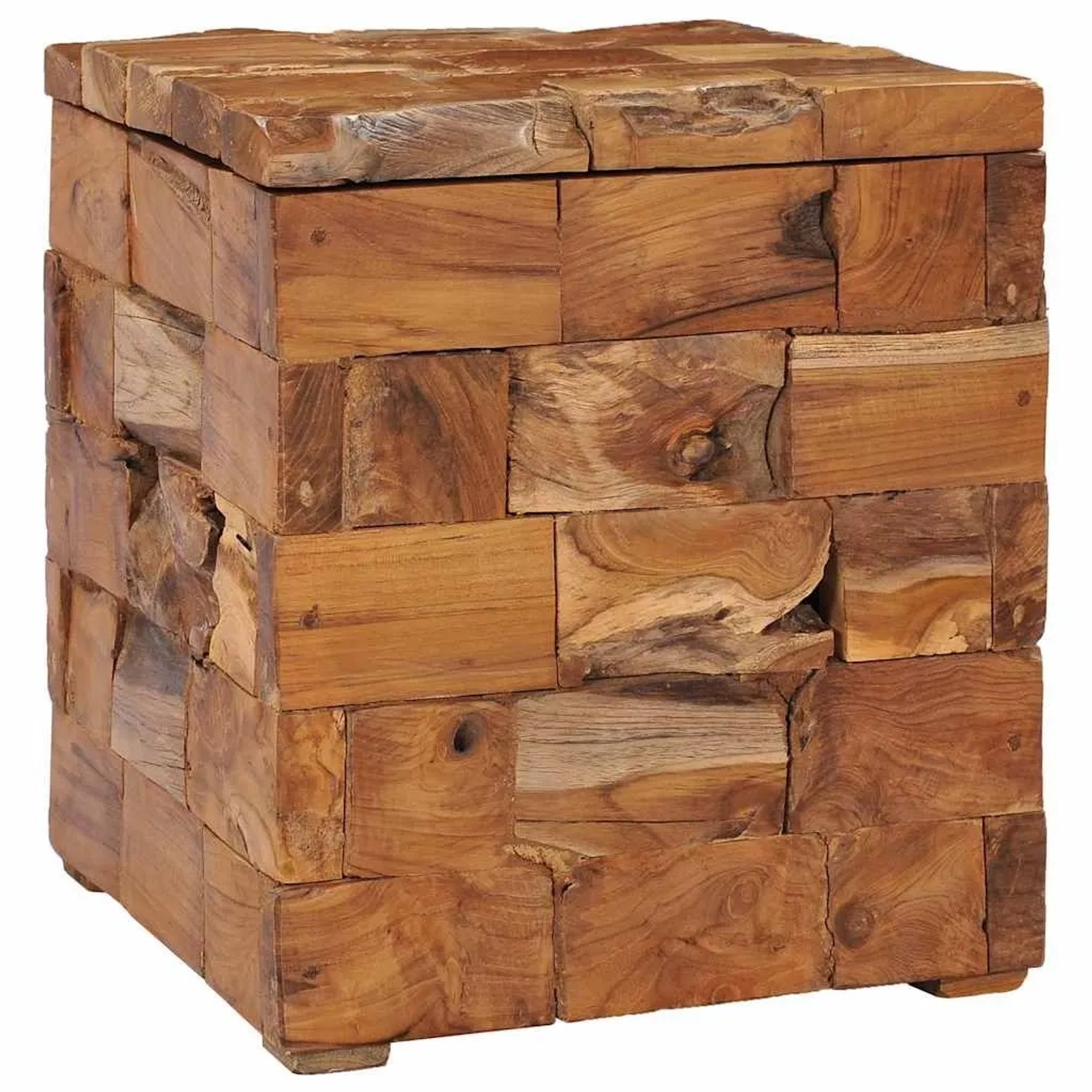 vidaXL Hocker mit Stauraum Massivholz Teak 281654