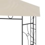 Detailansicht des creme-farbenen vidaXL Pavillons (3x3 m) mit Stahlrahmen. Ideal für Garten & Outdoor.