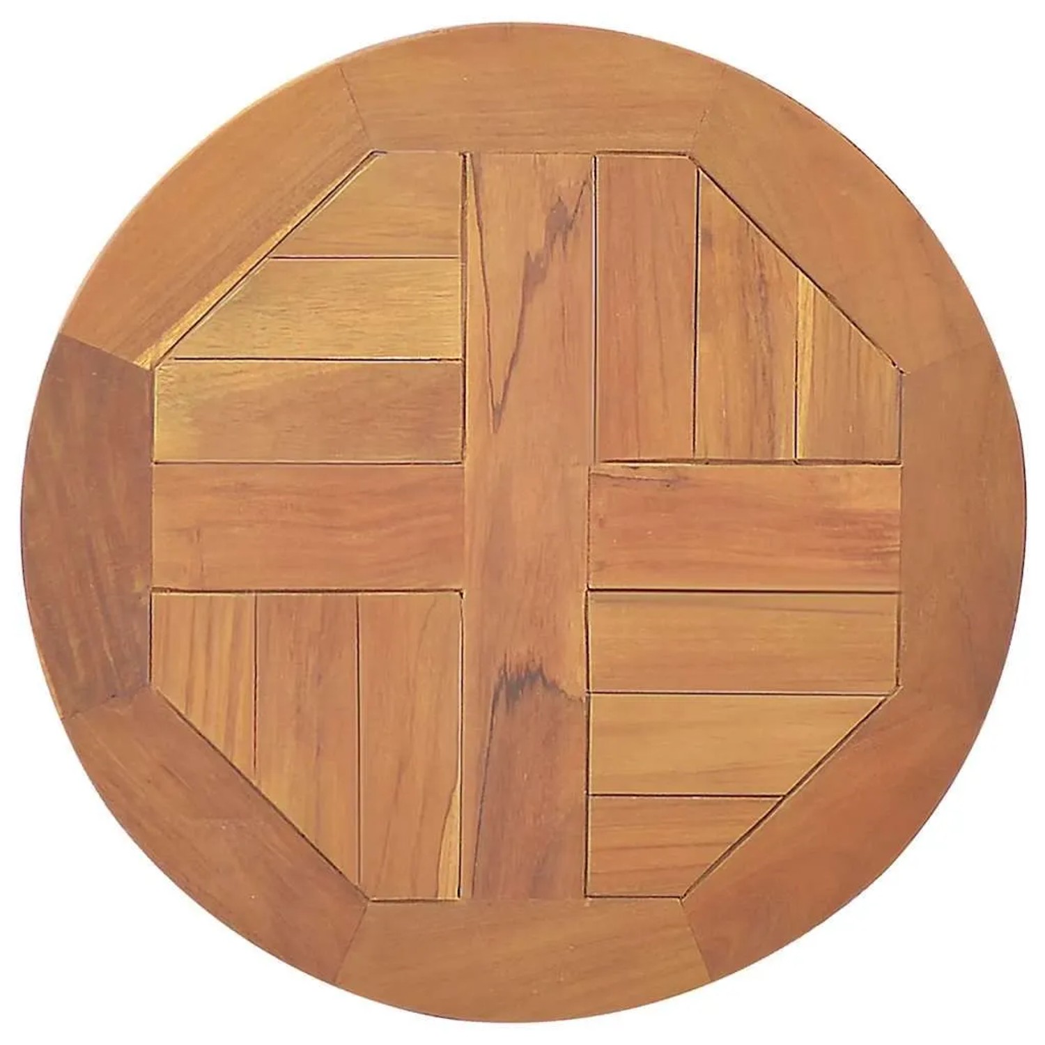 vidaXL Tischplatte Massivholz Teak Rund 2,5 cm 40 cm 316153
