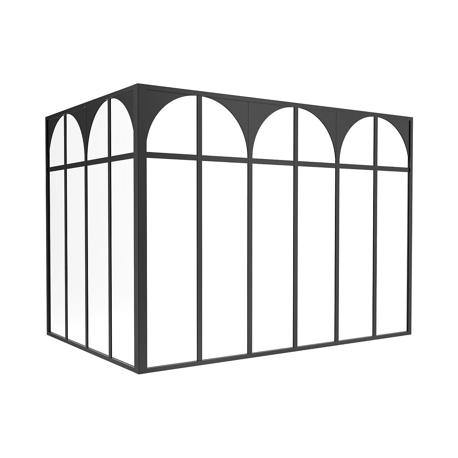 Vente-unique Glaswand Arcadea Schwarz 180 cm