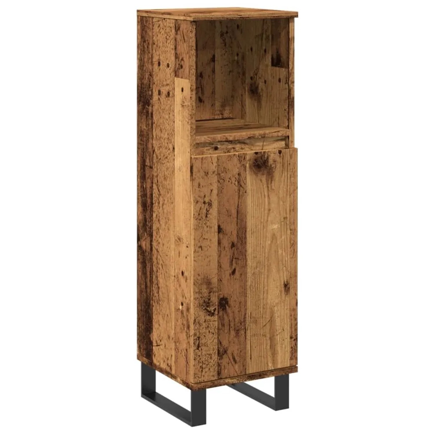 vidaXL Badschrank Altholz-Optik 30x30x100 cm Holzwerkstoff 857211
