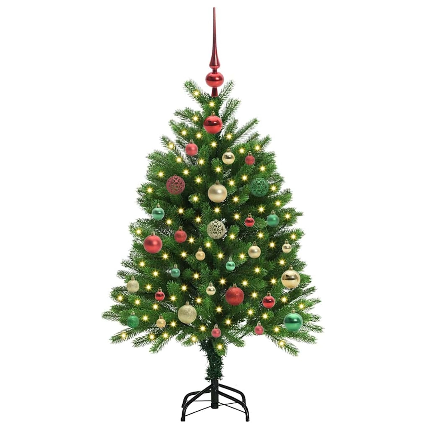 vidaXL Weihnachtsbaum mit 150 LEDs mit Ständer Grün 120 cm PE 3396317