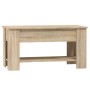 vidaXL Couchtisch Sonoma-Eiche, 101x49x52 cm, aus Holzwerkstoff.