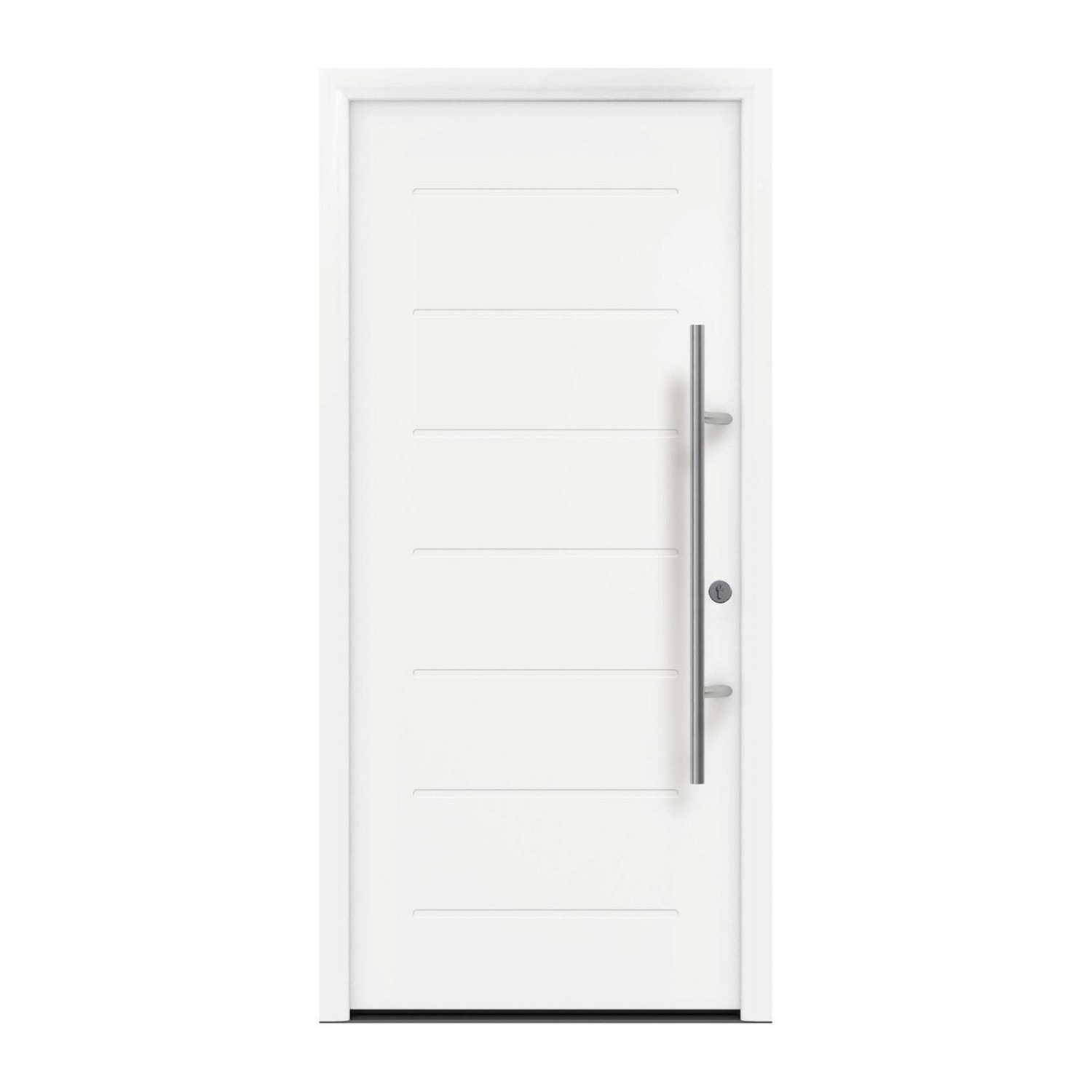 EcoStar Haustür Isopro Secur IPS 015 Verkehrsweiß 110 cm x 210 cm DIN R günstig online kaufen