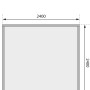 Fundamentplan des Karibu Holz-Gartenhauses Tessin 1 (240x240 cm) ohne Boden.