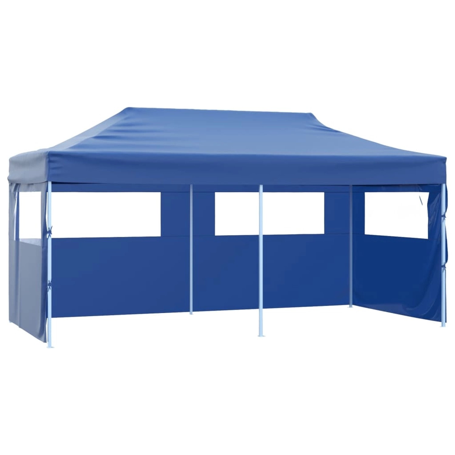 vidaXL Pop-Up-Partyzelt Faltbar Blau 3x6 m